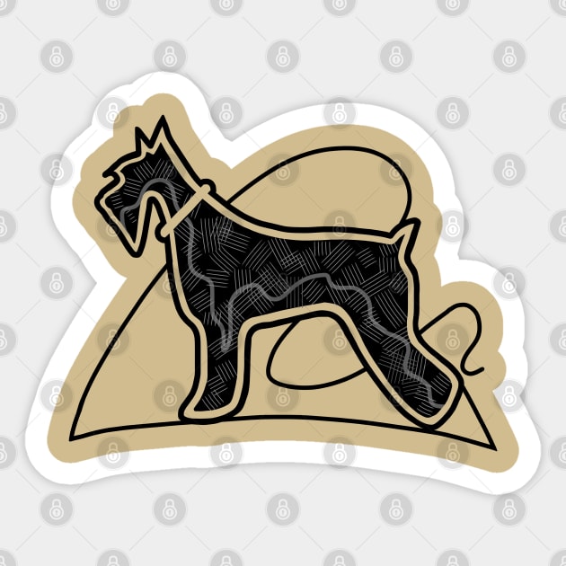 Schnauzer Dog Sticker by DesignTree